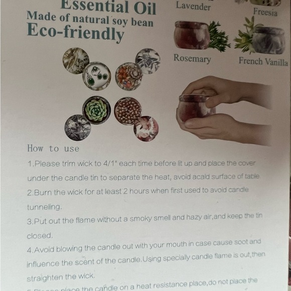 New scented of 4 candle set with natural ingredients the box is damaged - Picture 4 of 5